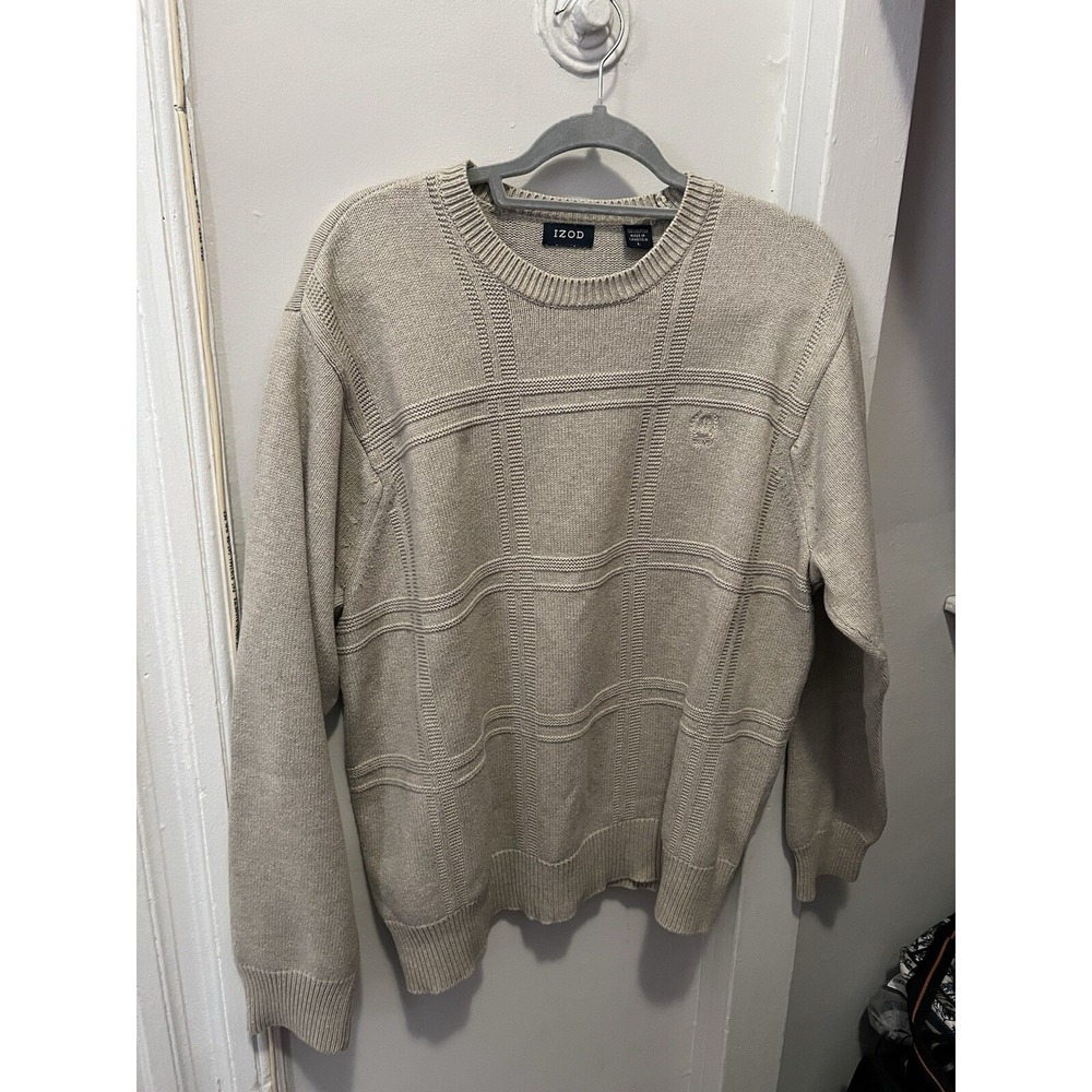Men's Izod Pullover Sweater Size L ‎ Long Sleeve